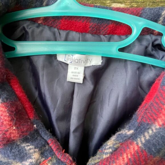 Relativity size 2X wool blend lined jacket. - Picture 3 of 8